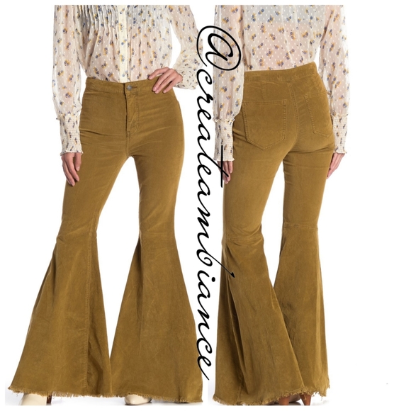 Size 31&32🔥Free People Corduroy Flare Pants - Picture 2 of 8